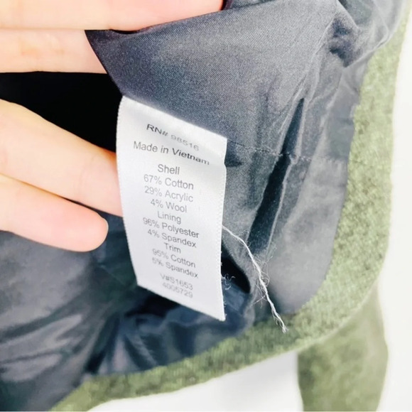 Coldwater Creek Heathered Green Wool Blend Jacket Size‎ Petite 6 - Picture 7 of 8